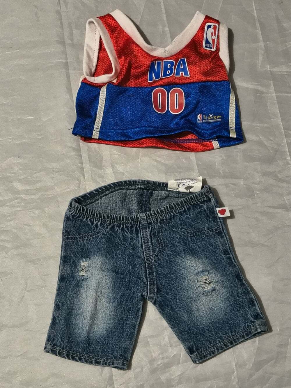 Build A Bear Outfit NBA 00 Top And Blue jean Pants Outfit